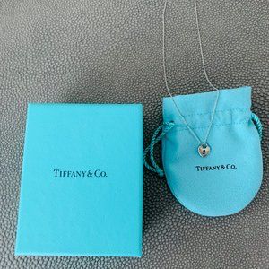 Tiffany & Co Heart Lock Pendant Necklace Silver